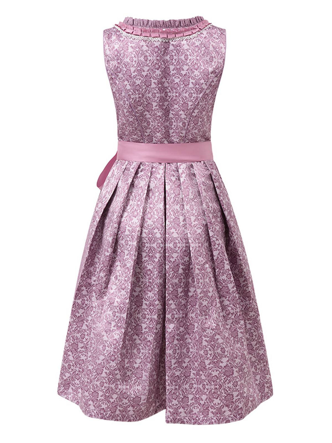 Lavender 1950s Floral Dress &amp; Lace Patchwork Apron - vintage dress, retro fashion, rockabilly