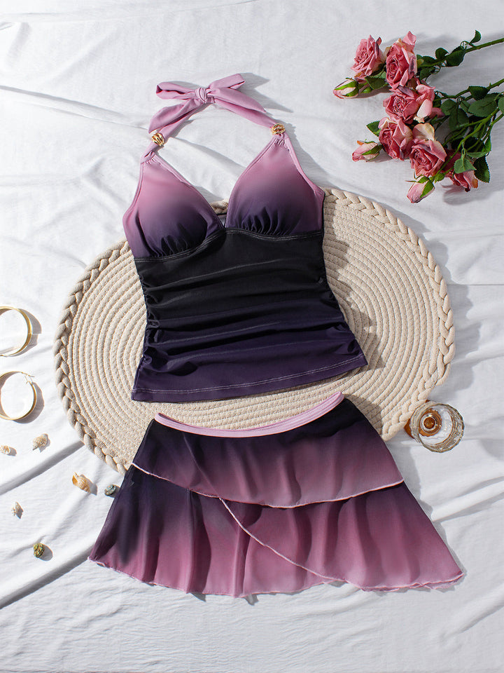 Lavender Halter Tankini Set 3