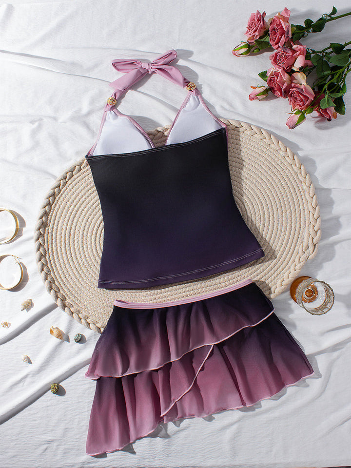 Lavender Halter Tankini Set 4