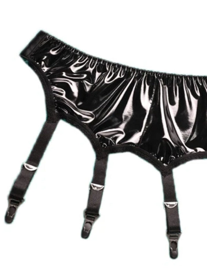 PU Leather Metal Gourd Buckle Stockings Accessories - vintage fashion, retro style