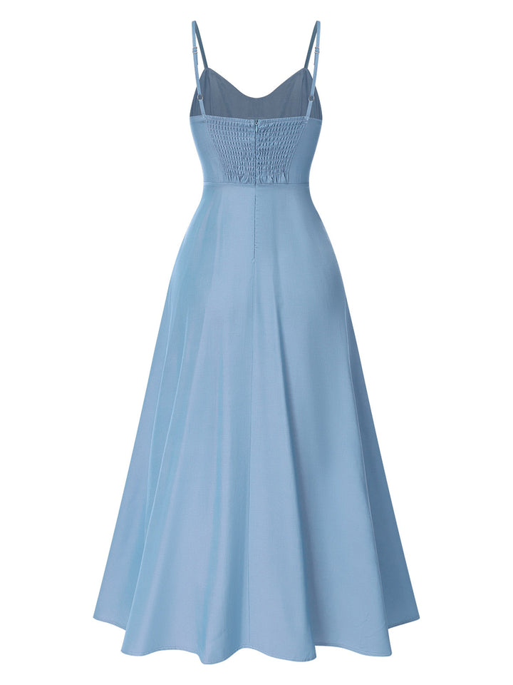 1930s Solid Straps Cotton Dress | 1930s | vintage dress, retro fashion