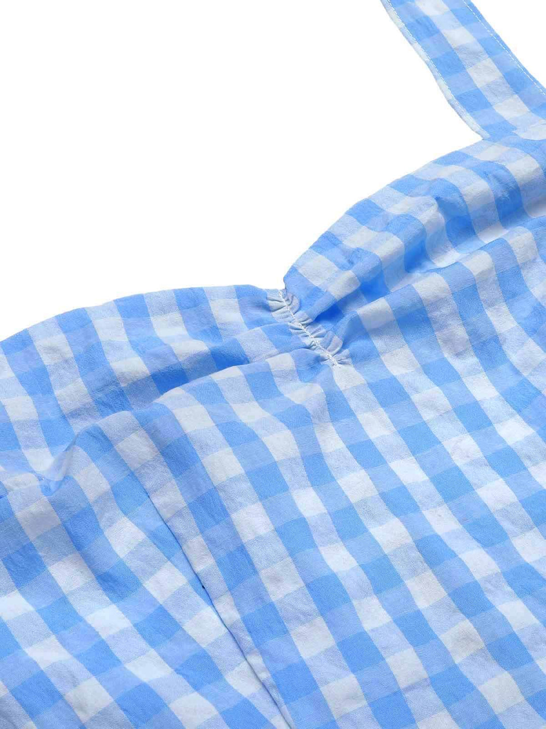 [Pre-Sale] Light Blue 1950s Plaid Halter Swing Dress, vintage dress, retro fashion, rockabilly, pin-up fashion - perfect for women who love vintage and retro fashion