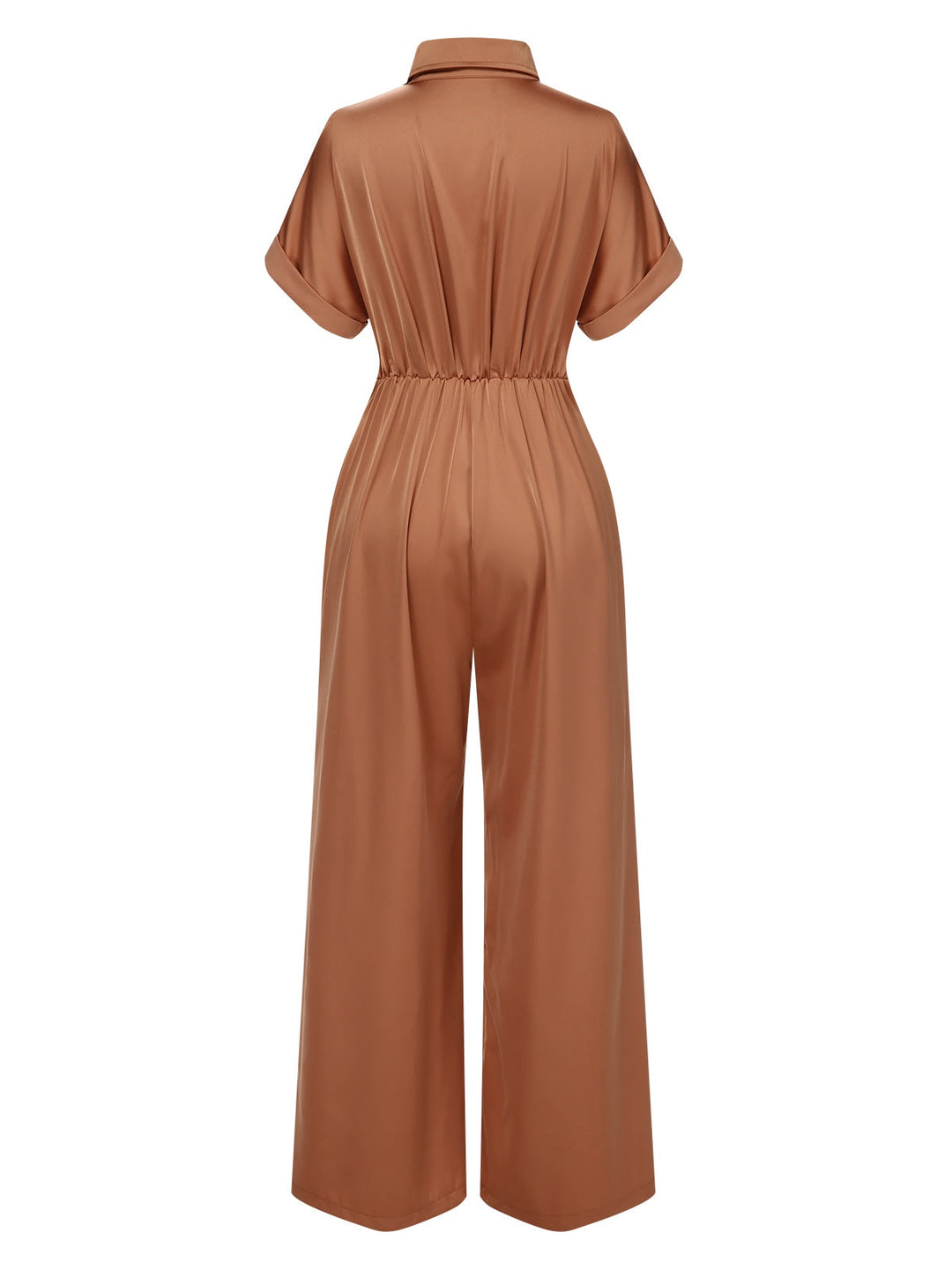Light Brown 1930s Solid Belted Jumpsuit, vintage romper, retro jumpsuit - perfect for women who love vintage and retro fashion