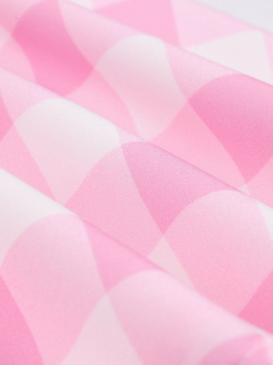 Light Pink 1950s Halter Plaids Belted Dress — the kind of 1950s dress that makes strangers smile
