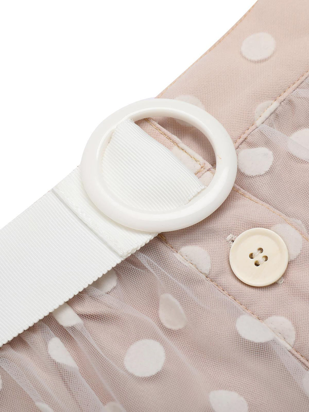 Light Pink 1950s Halter Romper &amp; Polka Dots Skirt — vintage elegance for the modern woman
