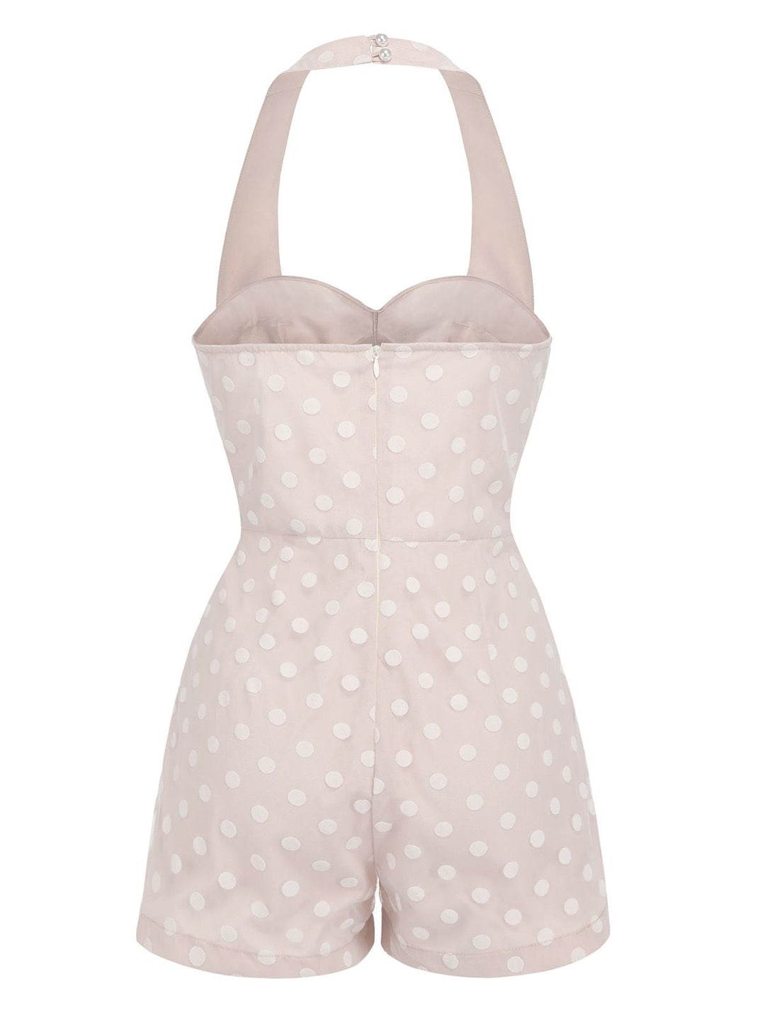 Light Pink 1950s Halter Romper &amp; Polka Dots Skirt: timeless style reimagined
