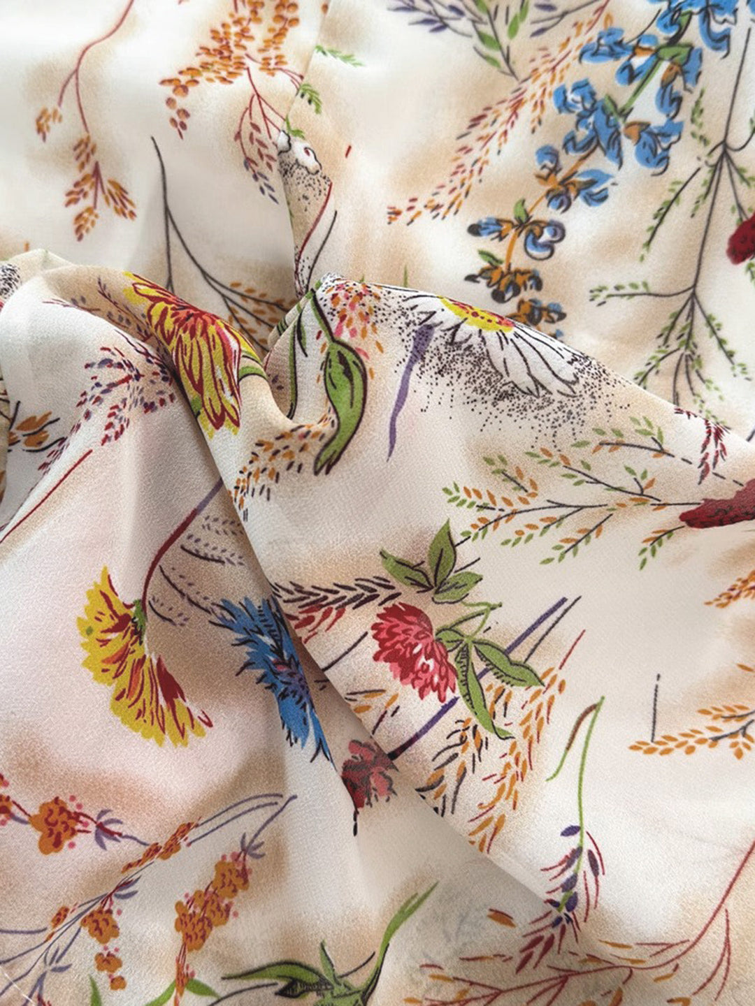 [Pre-Sale] [Plus Size] Multicolor 1930s Floral V-Neck Bohemian Slip Dress, vintage dress, retro fashion, floral print - perfect for women who love vintage and retro fashion