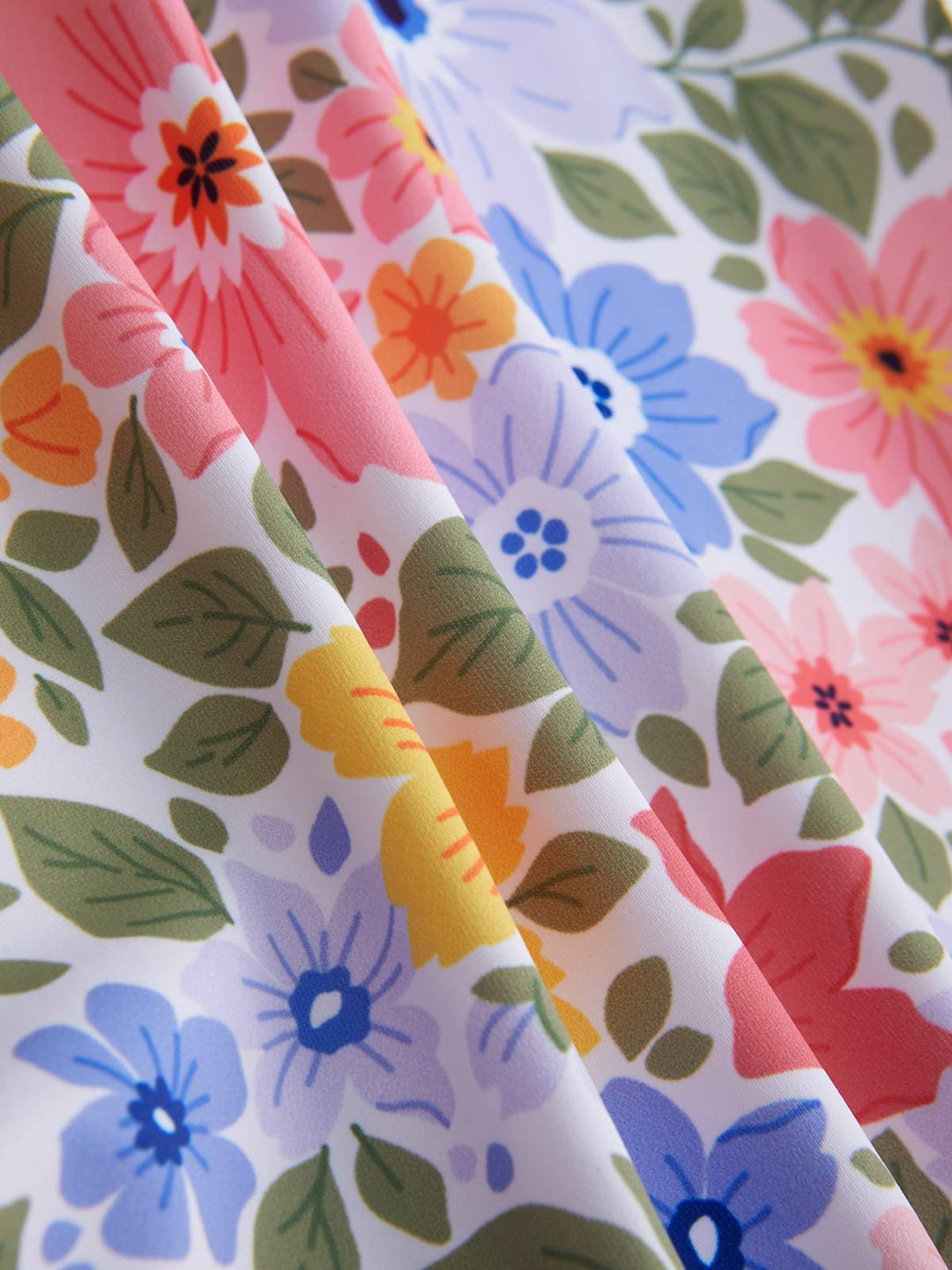 Multicolor 1940s Floral Back Cross Straps Swimsuit — because 1940s glamour never goes out of style