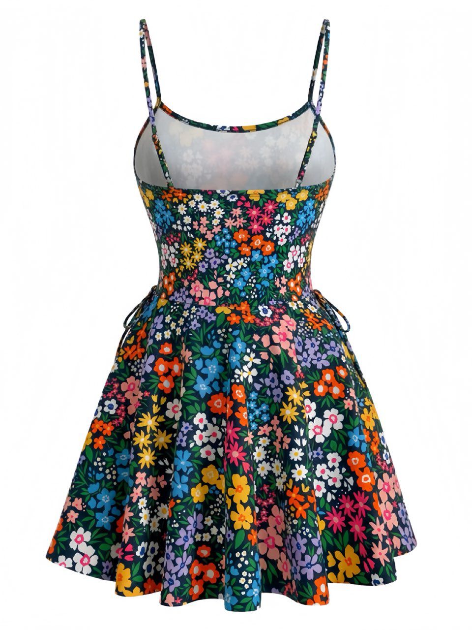 Multicolor 1940s Floral U-Neck Tankini Set, vintage fashion, retro style - perfect for women who love vintage and retro fashion
