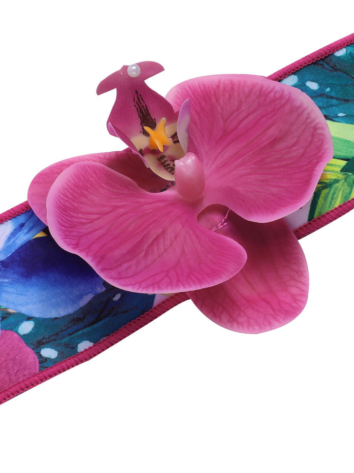 [Pre-Sale] Multicolor Halter Artificial Flowers Swimsuit, vintage swimsuit, swimwear - perfect for women who love vintage and retro fashion