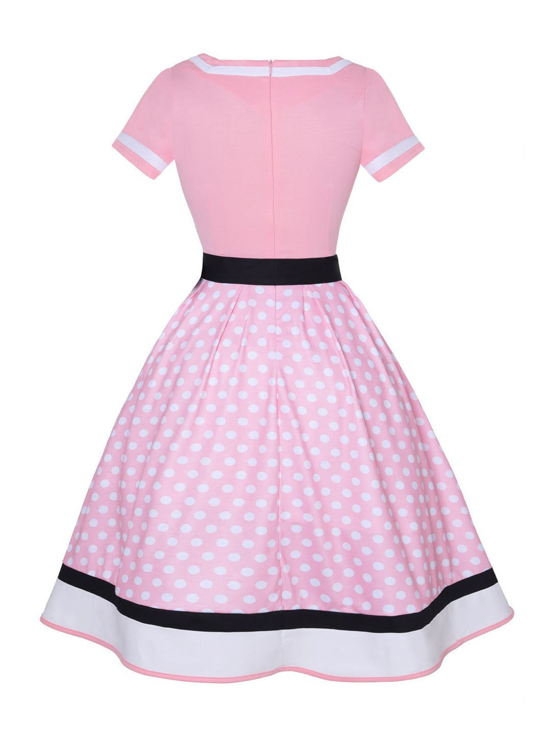 Multicolor 1950s Polka Dots Patchwork Belted Dress — vintage elegance for the modern woman