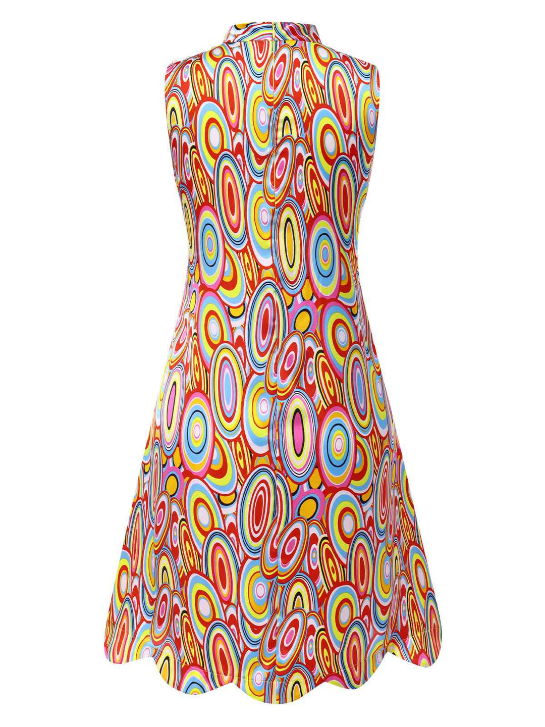 Multicolor 1960s Pearl Button Sleeveless Dress, vintage dress, retro fashion - perfect for women who love vintage and retro fashion