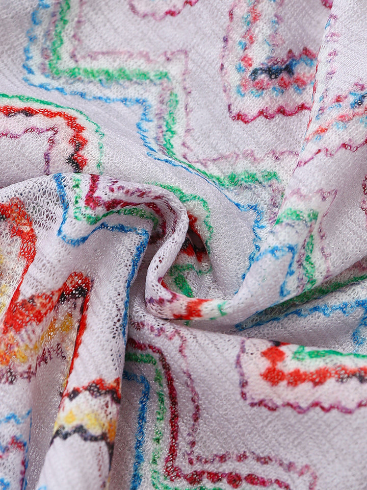 Multicolor 1960s Printed Sleeveless Romper 6