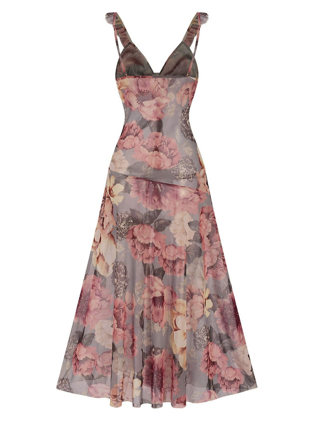 Multicolor 1970s Floral V-Neck Straps Nightgown, vintage fashion, retro style - perfect for women who love vintage and retro fashion
