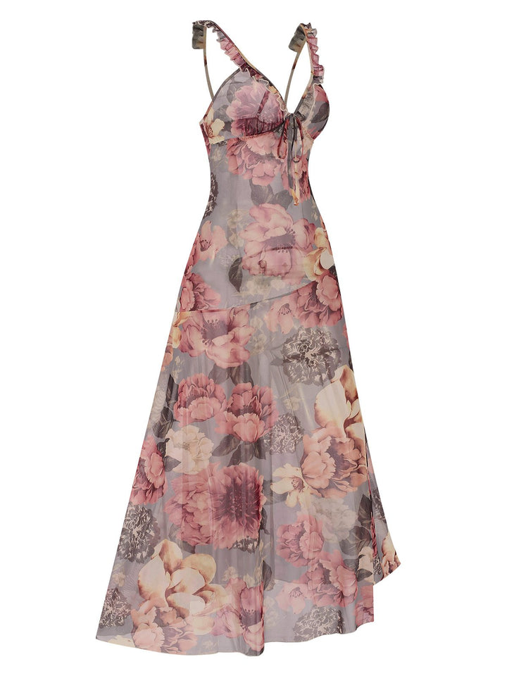 Multicolor Floral V-Neck Straps Nightgown, vintage fashion, retro style - perfect for women who love vintage and retro fashion