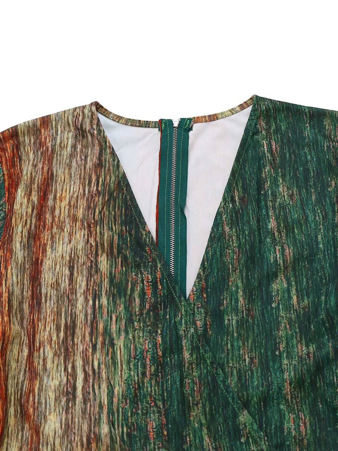 Multicolor 1970s V-Neck Belted Jumpsuit - vintage jumpsuit, retro fashion