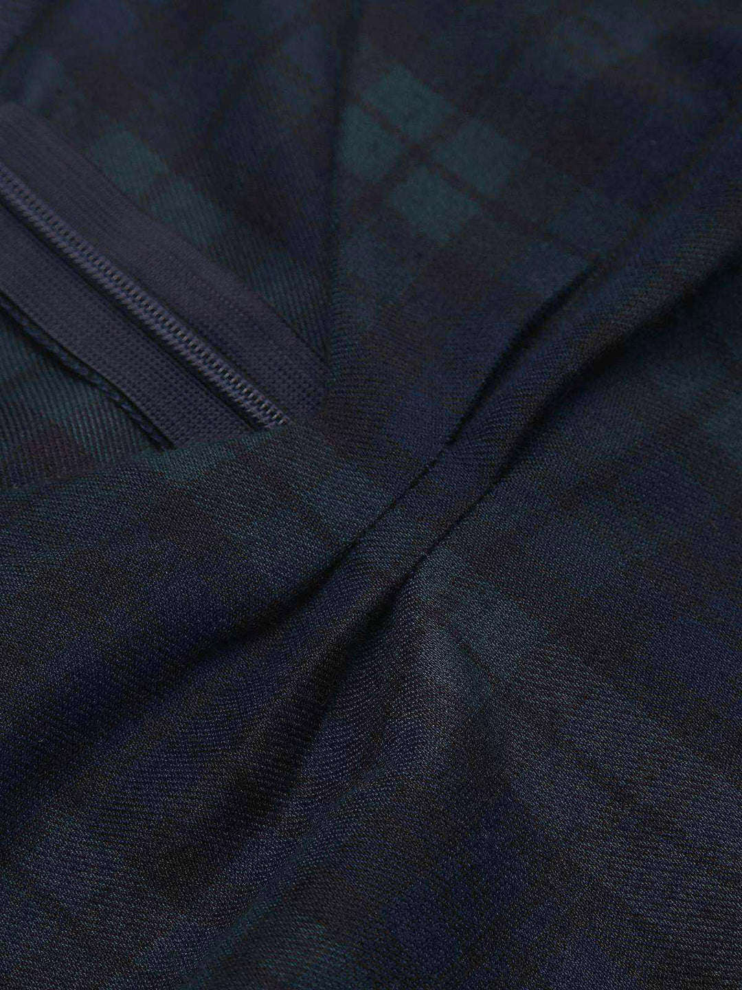 Navy 1960s Plaids Bodycon Dress, classic 1960s style elegant retro fashion - Image 4