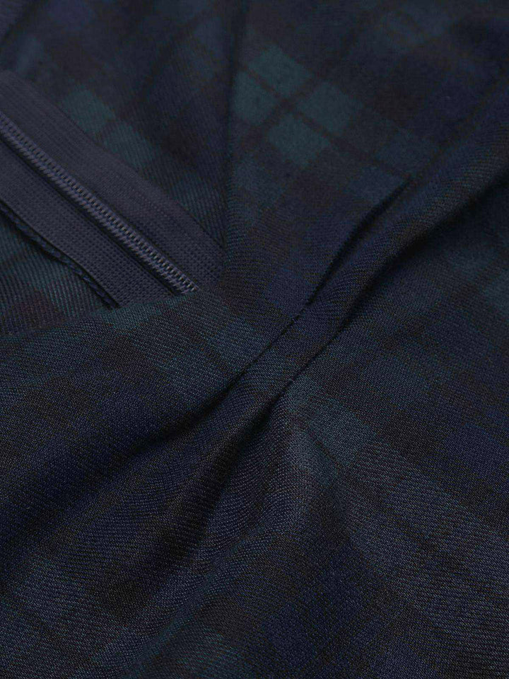 Navy 1960s Plaids Bodycon Dress, classic 1960s style elegant retro fashion - Image 4