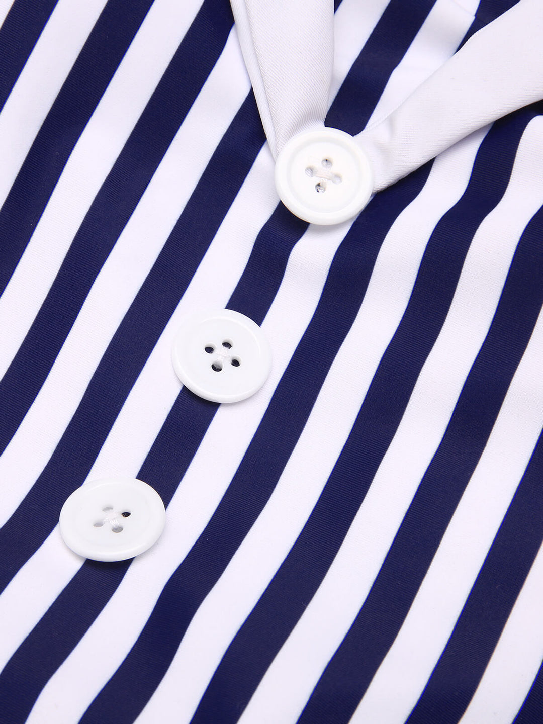 Navy Blue 1930s Stripe Patchwork Swimsuit: timeless style reimagined