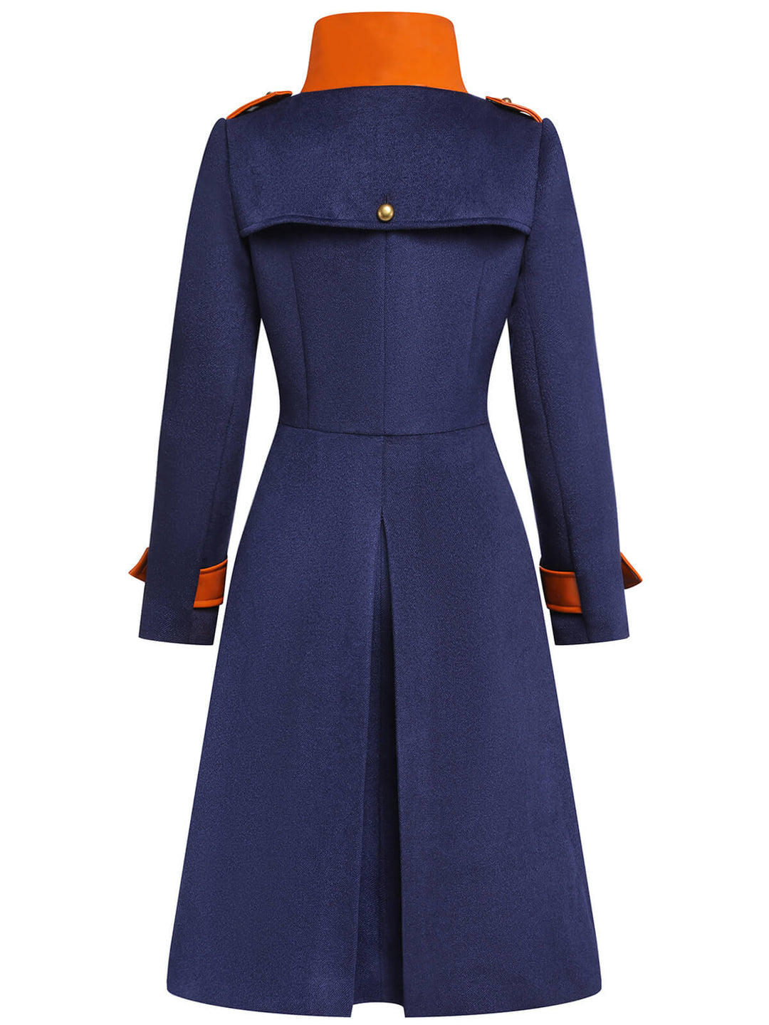 Navy Blue 1940s Patchwork Button Coat, vintage coat, outerwear - perfect for women who love vintage and fashion