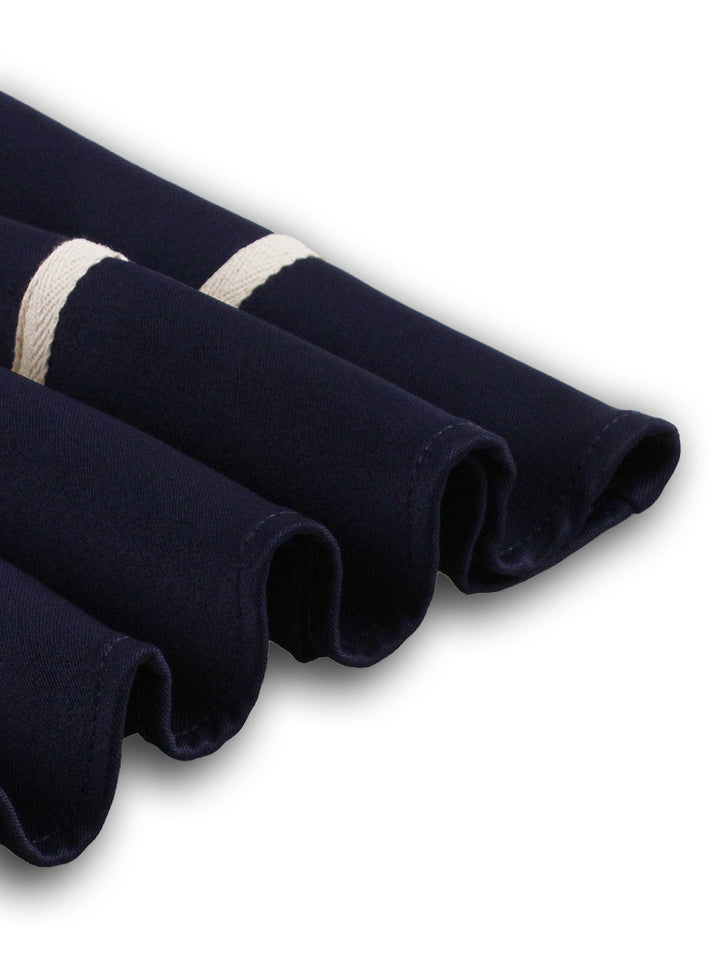 Navy Blue 1950s Nautical Square Neck Belted Dress - vintage dress, retro fashion, rockabilly