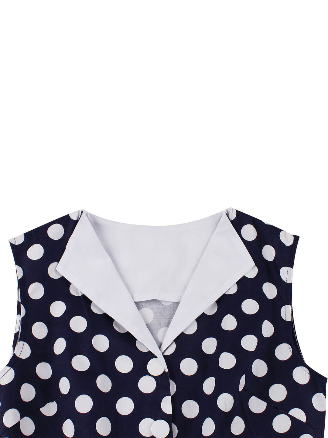 Navy Blue 1950s Polka Dots Lapel Dress — the kind of 1950s dress that makes strangers smile