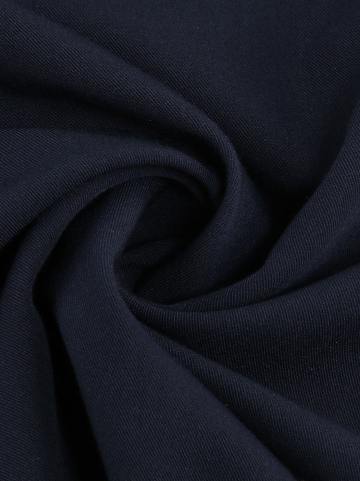 Navy Blue 1950s Solid Belt Swing Dress — vintage elegance for the modern woman