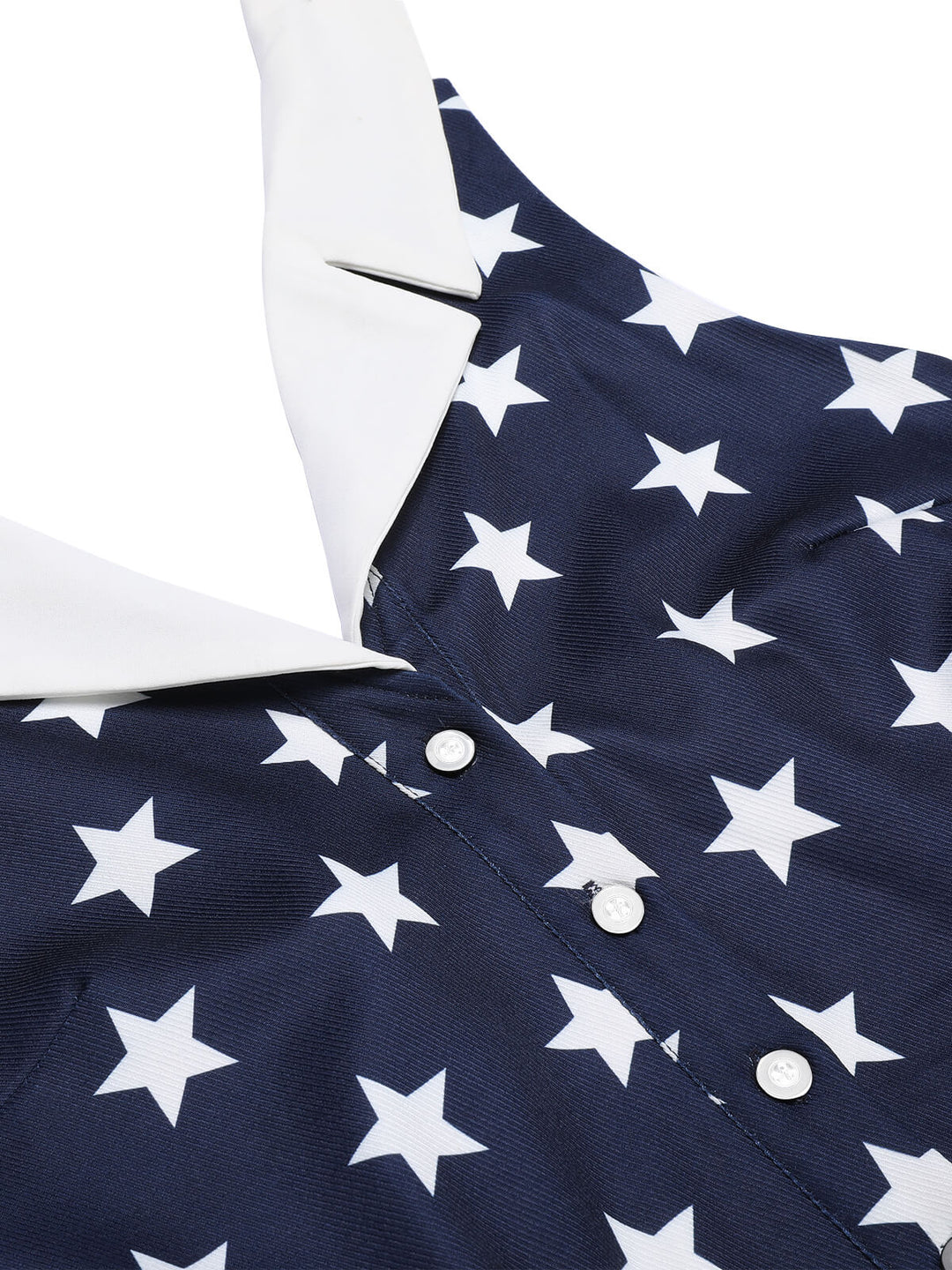 Navy Blue 1950s Stars Lapel Vintage Romper, vintage romper, retro jumpsuit - perfect for women who love vintage and retro fashion