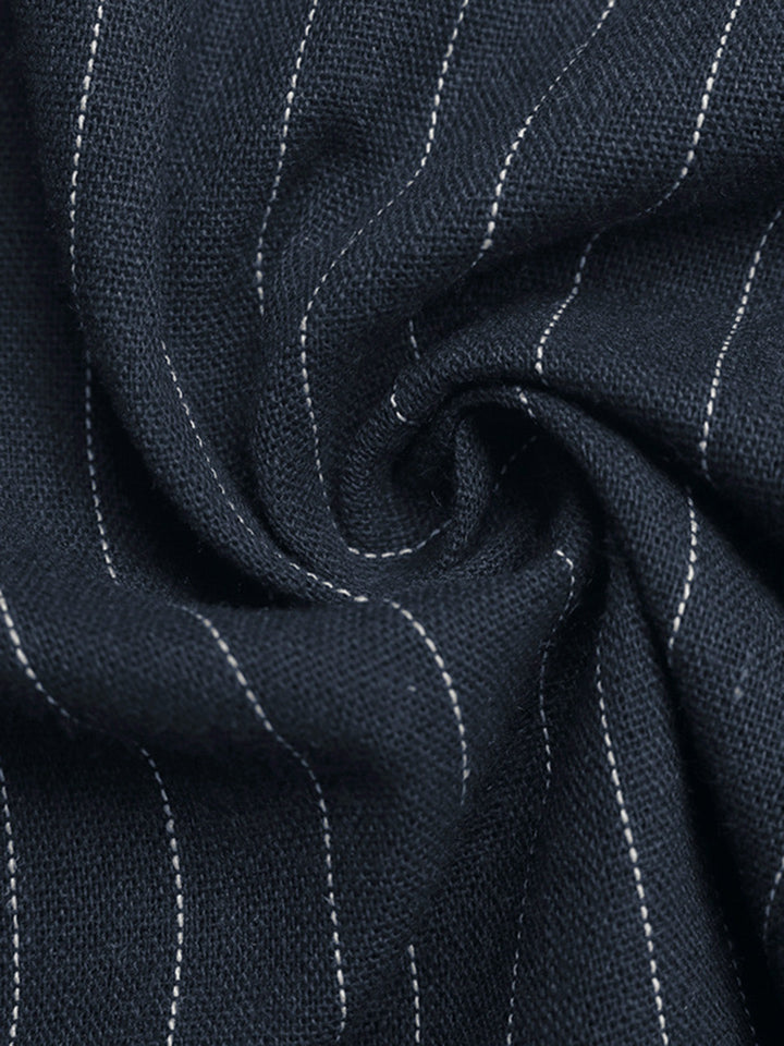 Navy Blue 1950s Striped Halter Backless Jumpsuit, vintage romper, retro jumpsuit - perfect for women who love vintage and retro fashion