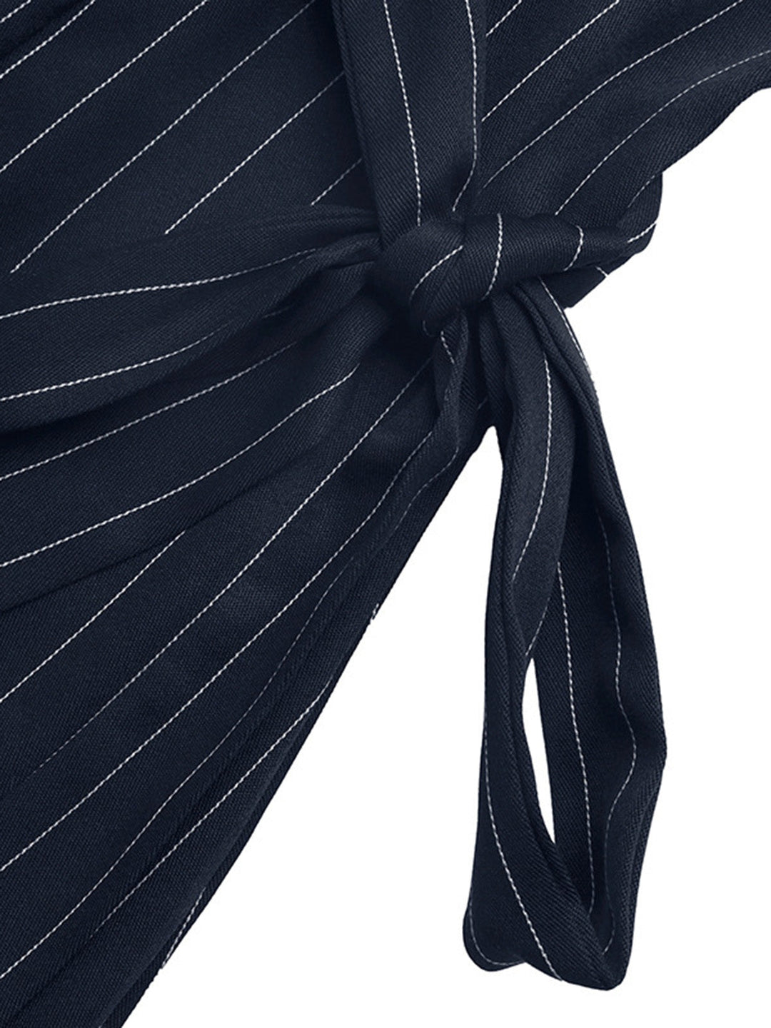 Navy Blue 1960s Striped Vintage Classic Dress 2