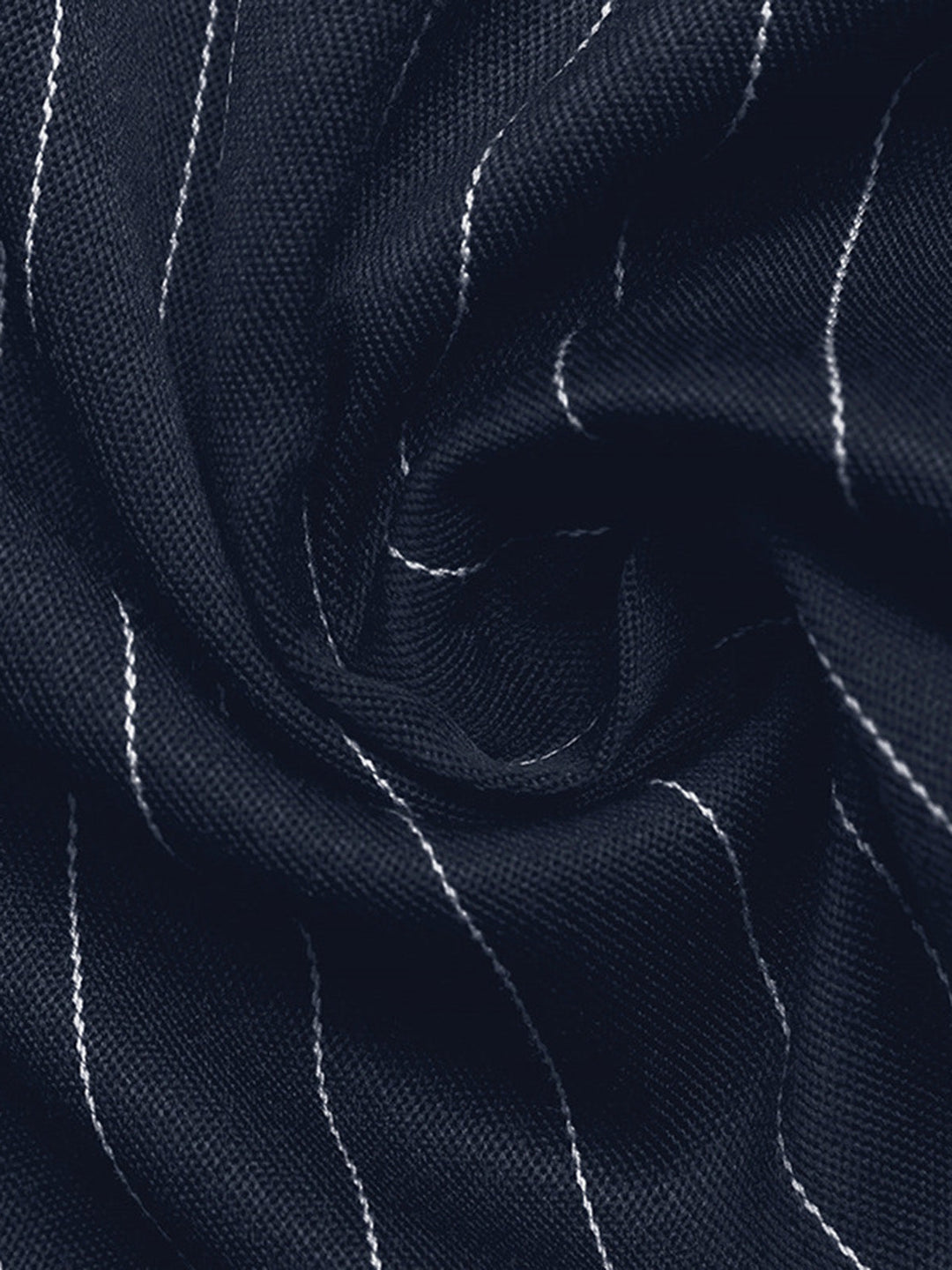 Navy Blue 1960s Striped Vintage Classic Dress 3
