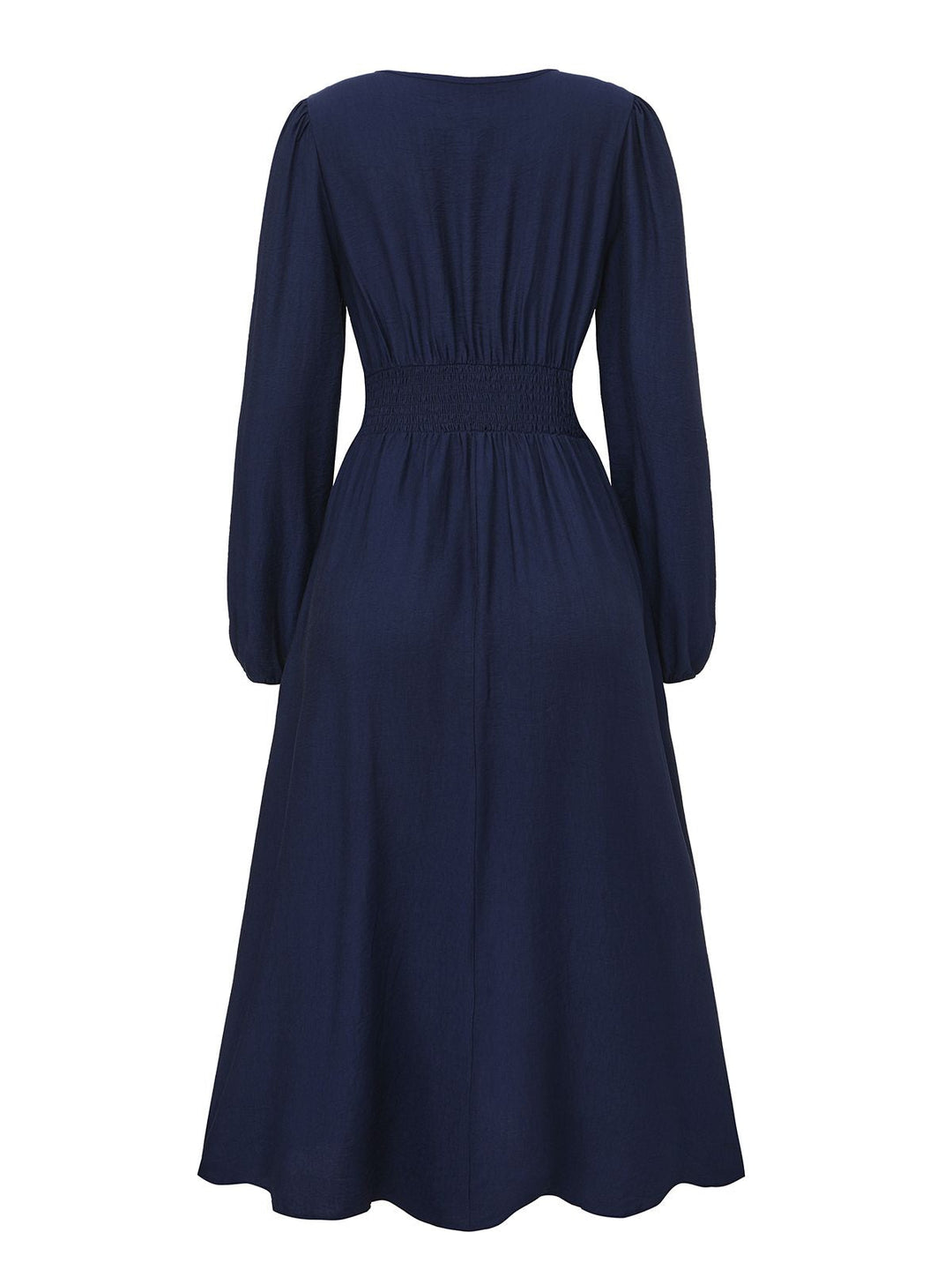 Navy Blue 1970s Floral Embroidered Maxi Dress - vintage dress, retro fashion, elegant red