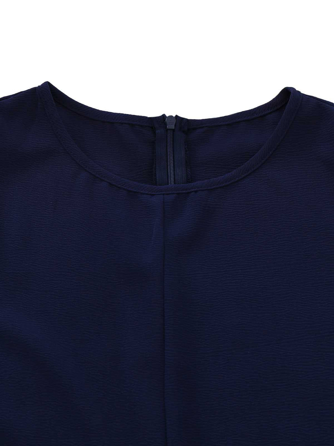 Navy Blue 1980s Belted Solid Romper - vintage jumpsuit, retro fashion