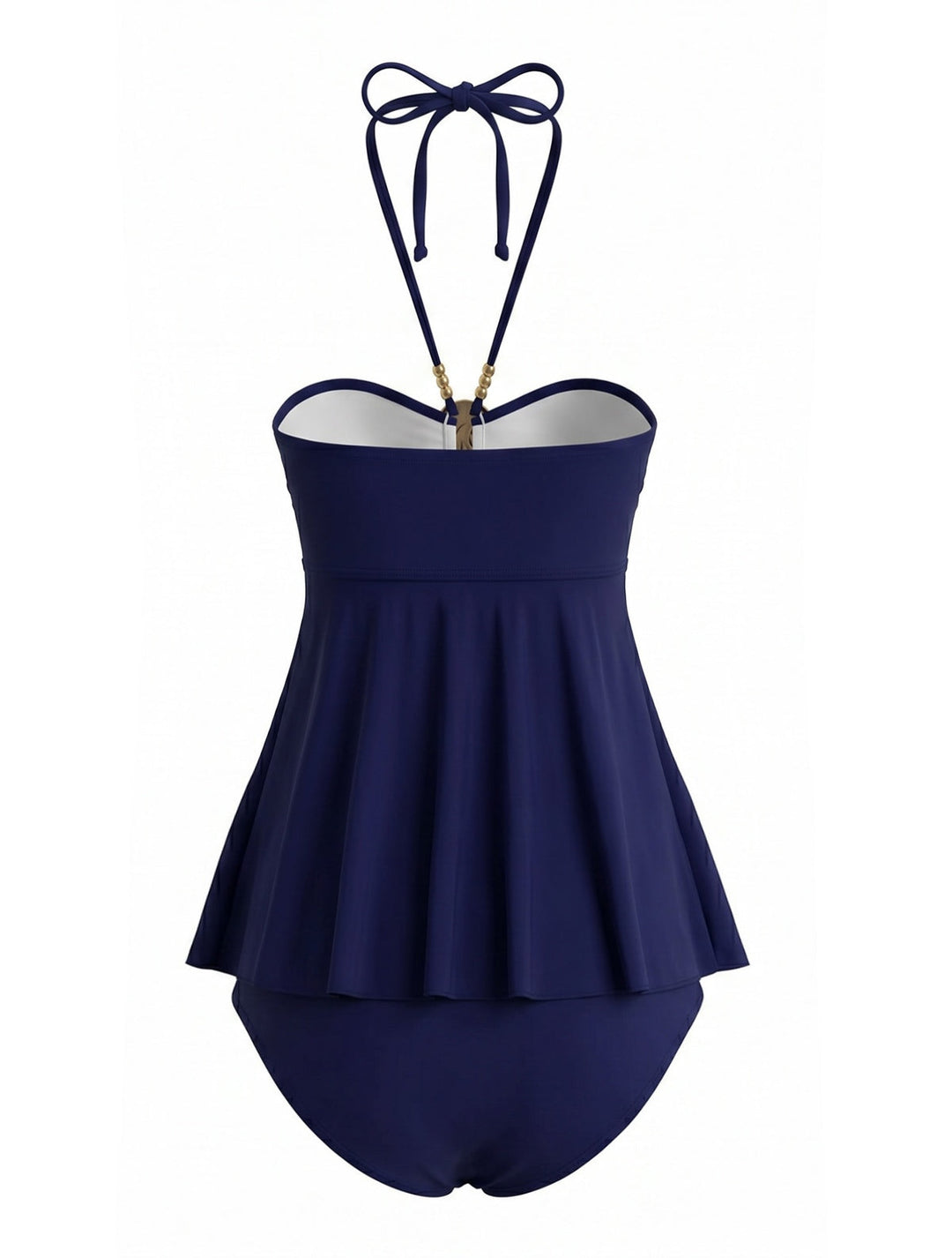 Navy Blue Cutout Set Tankini 2