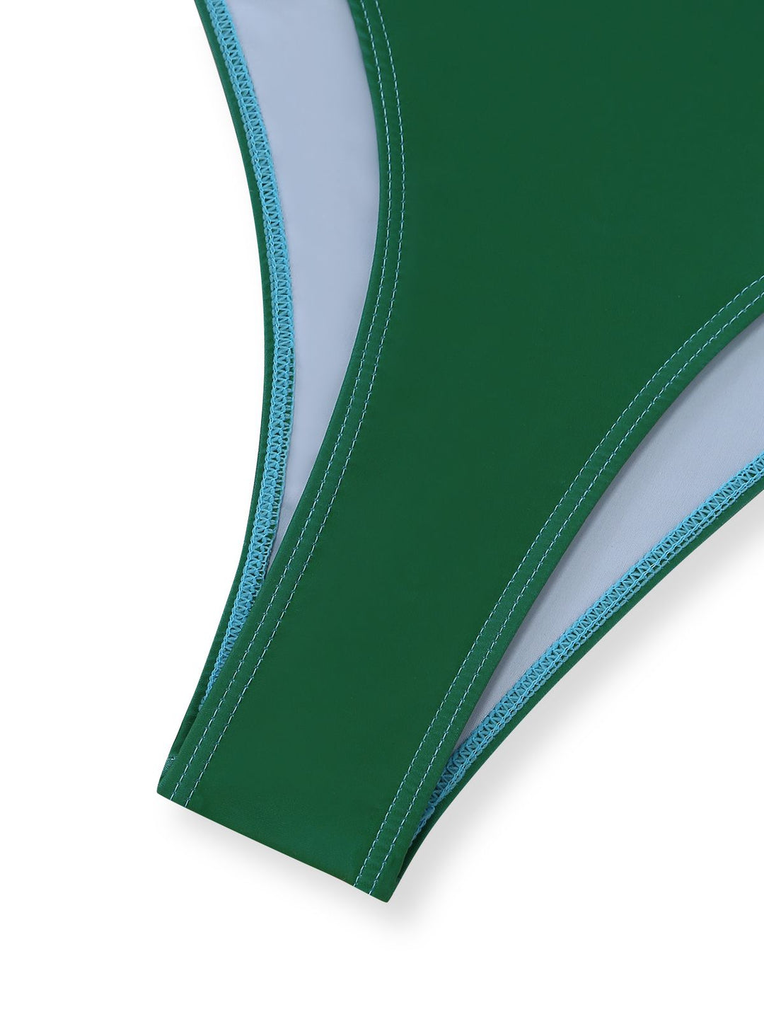 Ombre Green 1930s Ruched One-Piece Swimsuit - vintage swimsuit, pin-up style