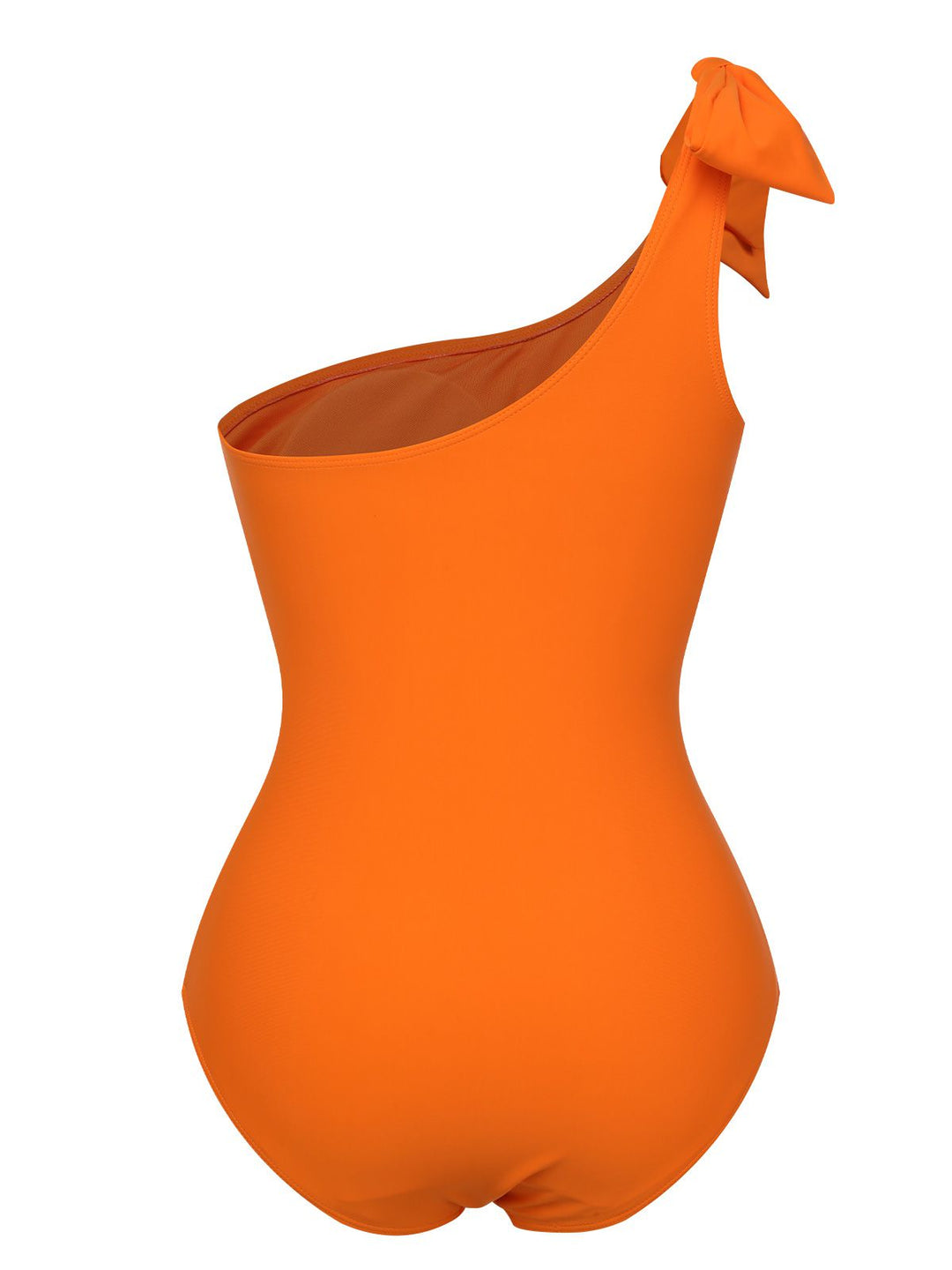 Orange 1940s Solid Swimsuit &amp; High Low Cover-Up, vintage swimsuit, pin-up swimwear - perfect for women who love vintage and retro fashion