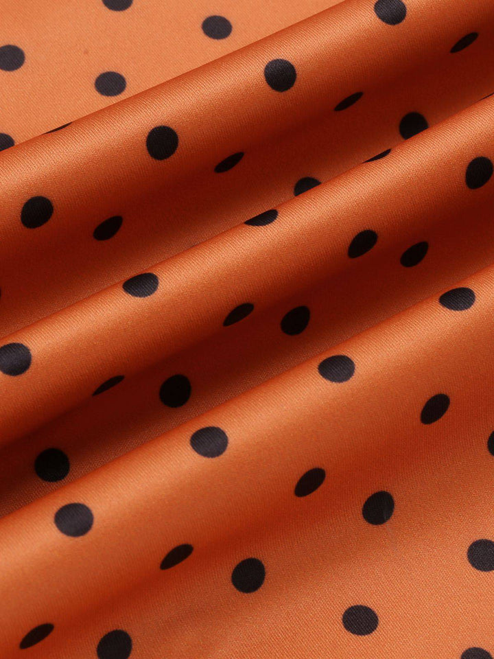 Orange 1960s Illusion Bodycon Dress, classic 1960s style elegant retro fashion - Image 9
