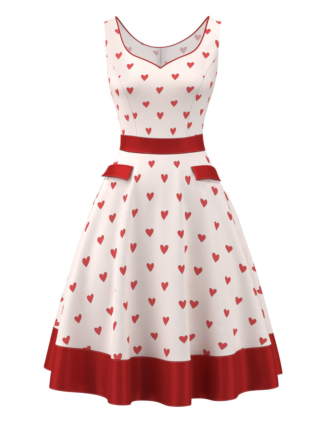 Pale 1950s Heart Sweetheart Neck | 1950s | vintage dress, retro fashion