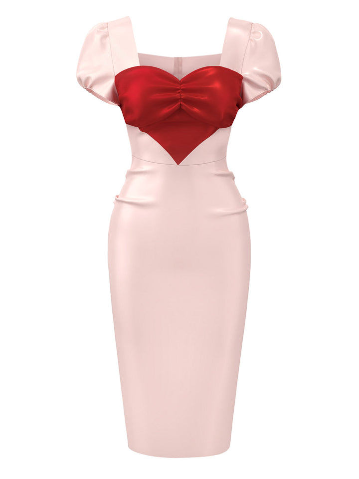 Pale 1960s Heart Puff Pencil | 1960s | vintage dress, retro fashion