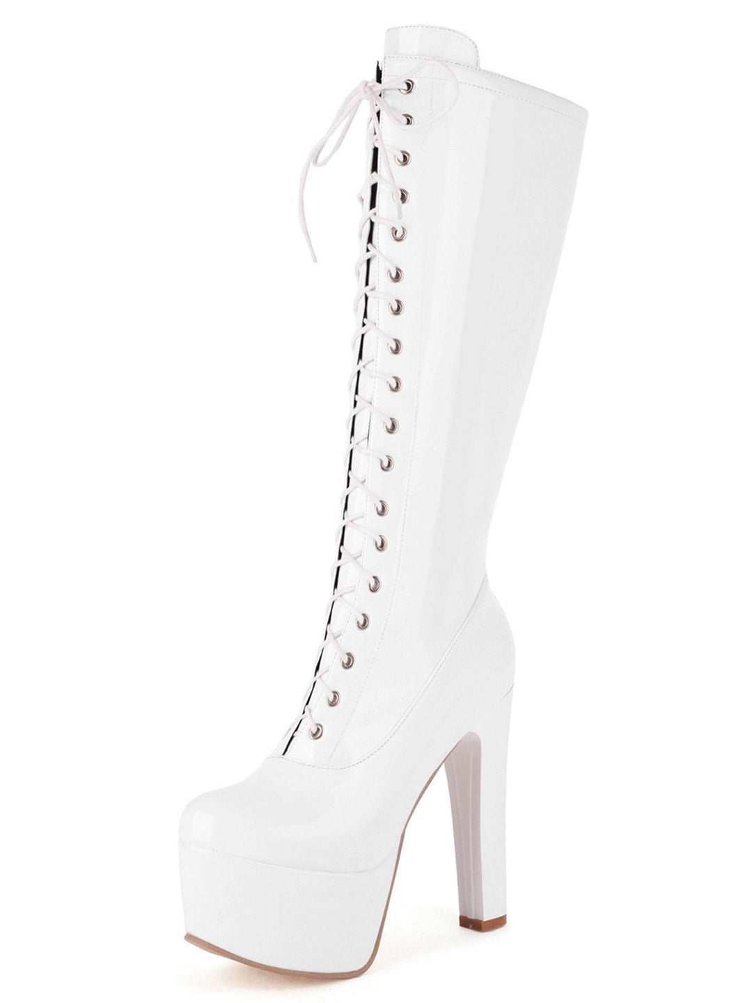 Patent Leather Sky-High Stiletto Boots - vintage fashion, retro style
