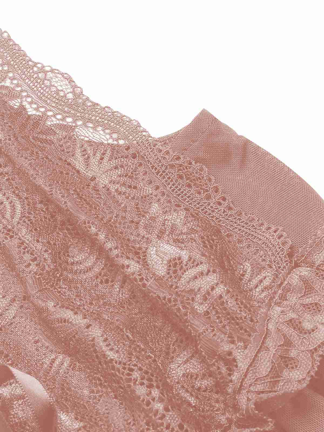 View 6: Deep V-Neck Lace Mesh Nightgown, perfect for retro themed parties, vintage fashion enthusiasts and special occasions