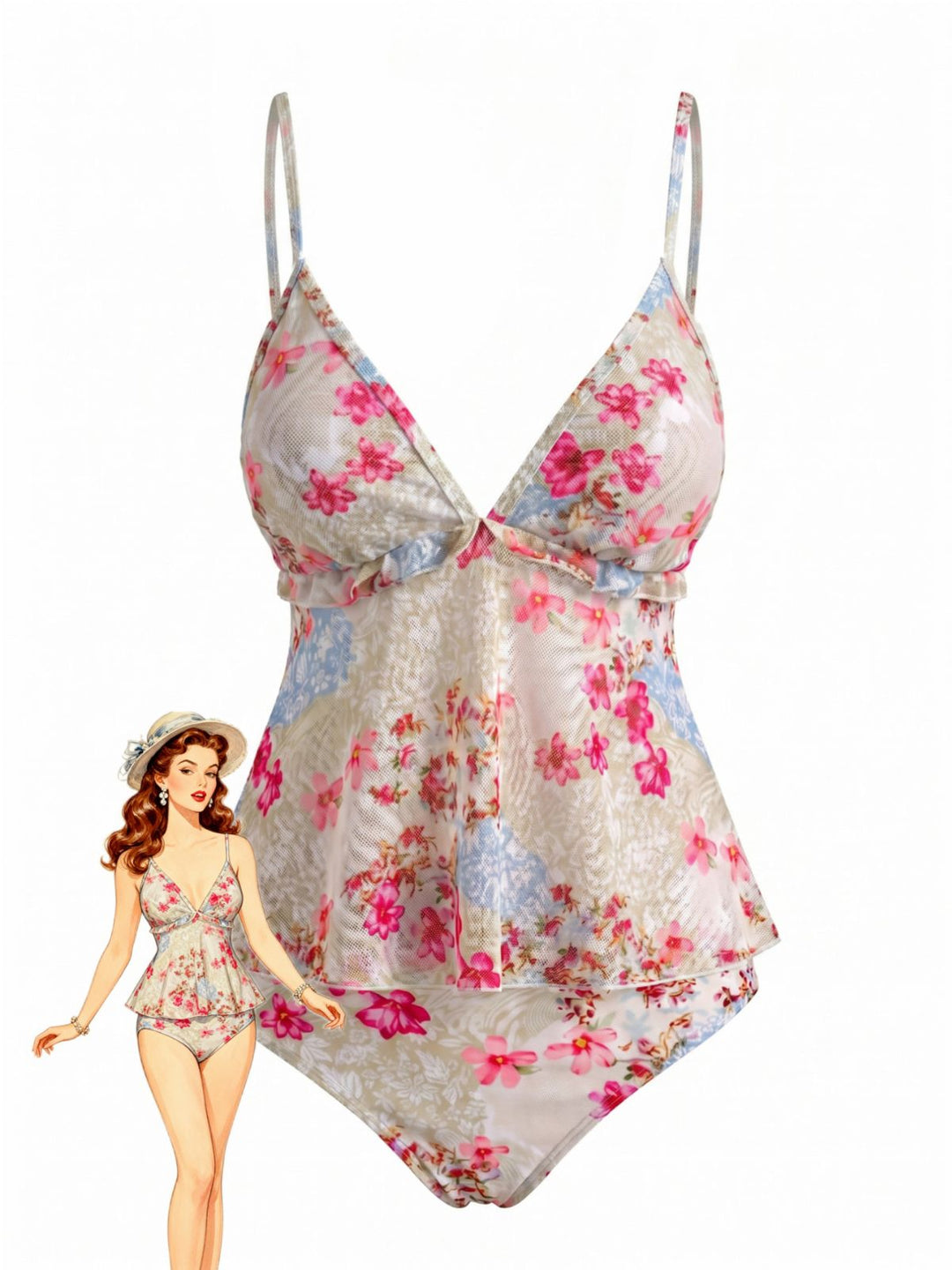 Two Piece Modest Tankini Set 7