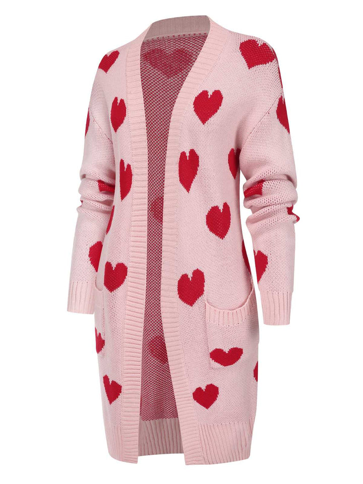 1930s Heart Long Knitted Cardigan | 1930s | vintage fashion, retro style