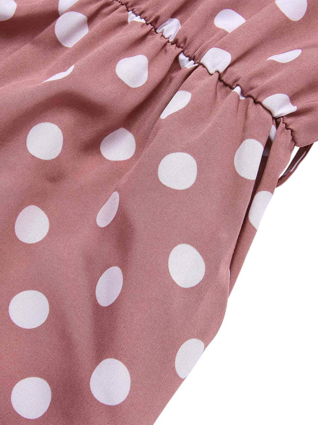 Pink 1930s Polka Dots Drawstring Halter Jumpsuit, vintage romper, retro jumpsuit - perfect for women who love vintage and retro fashion