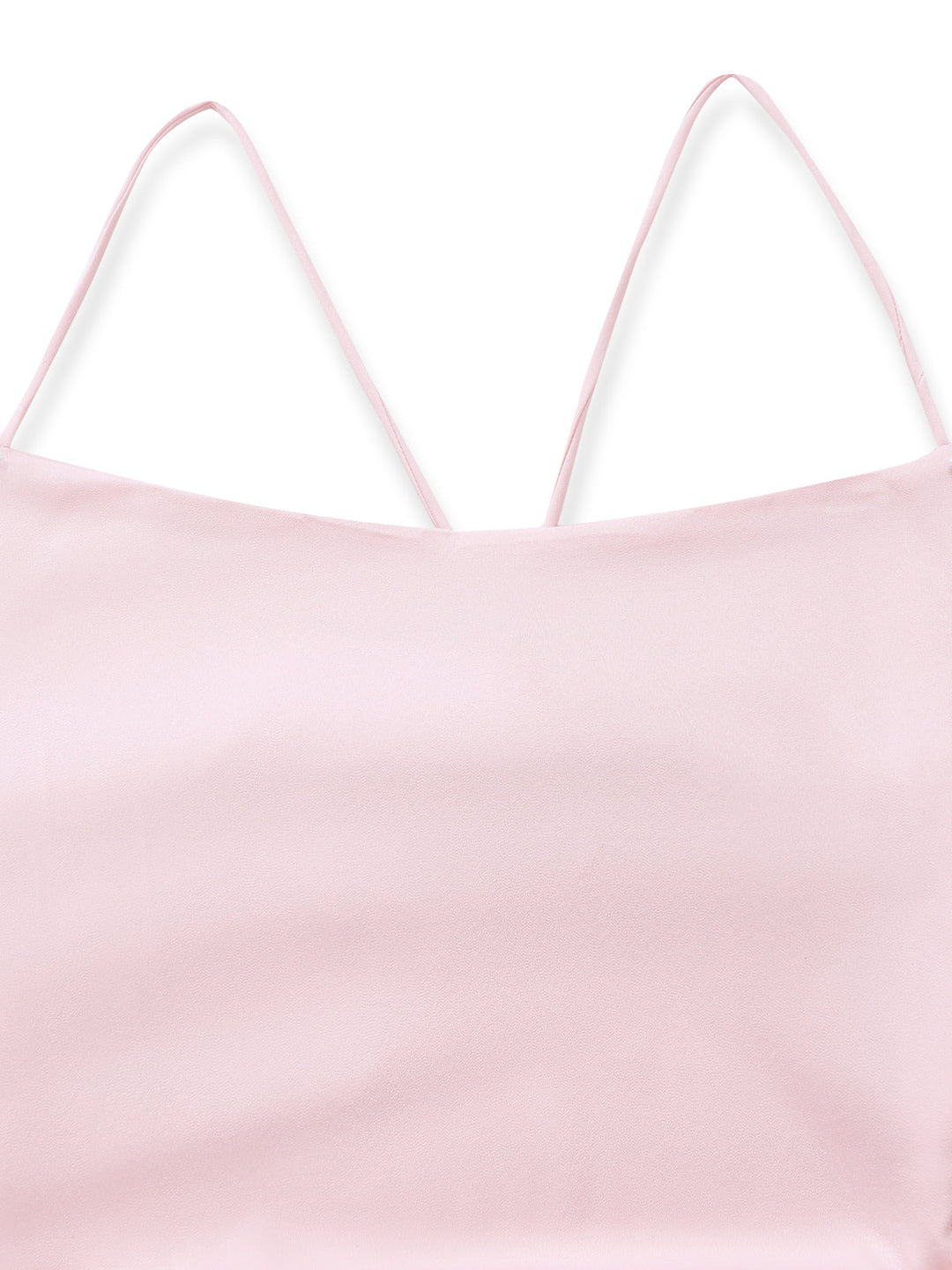 Pink 1930s Spaghetti Strap Backless Ruffle Dress 9
