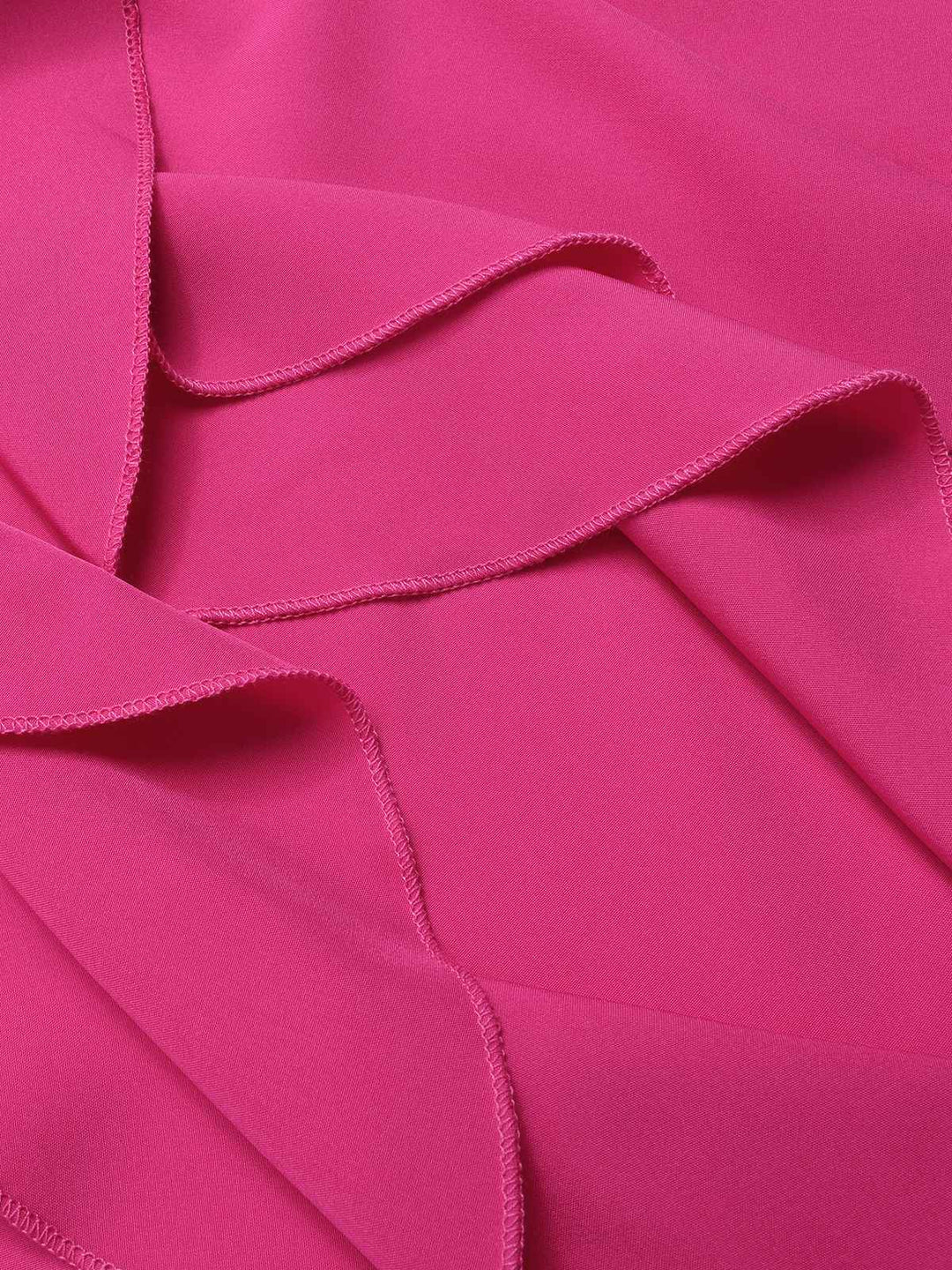 Pink 1930s V-Neck Ruffled Irregular Slit Dress, vintage dress, retro fashion - perfect for women who love vintage and retro fashion