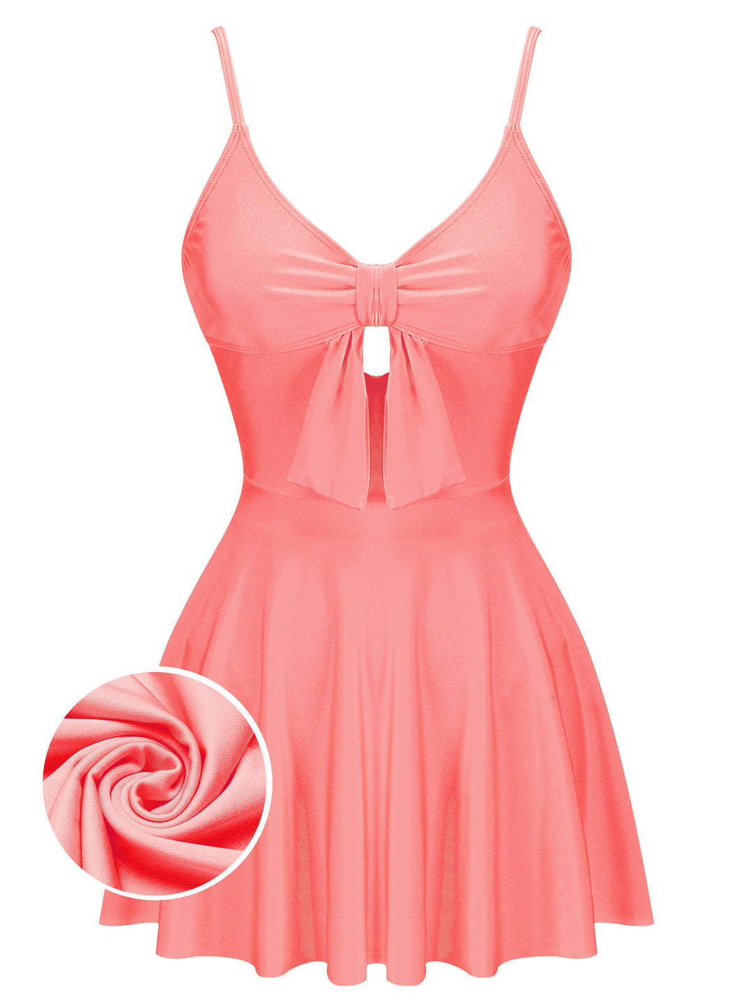 Pink Bow Strap One-piece Swimsuit: timeless style reimagined