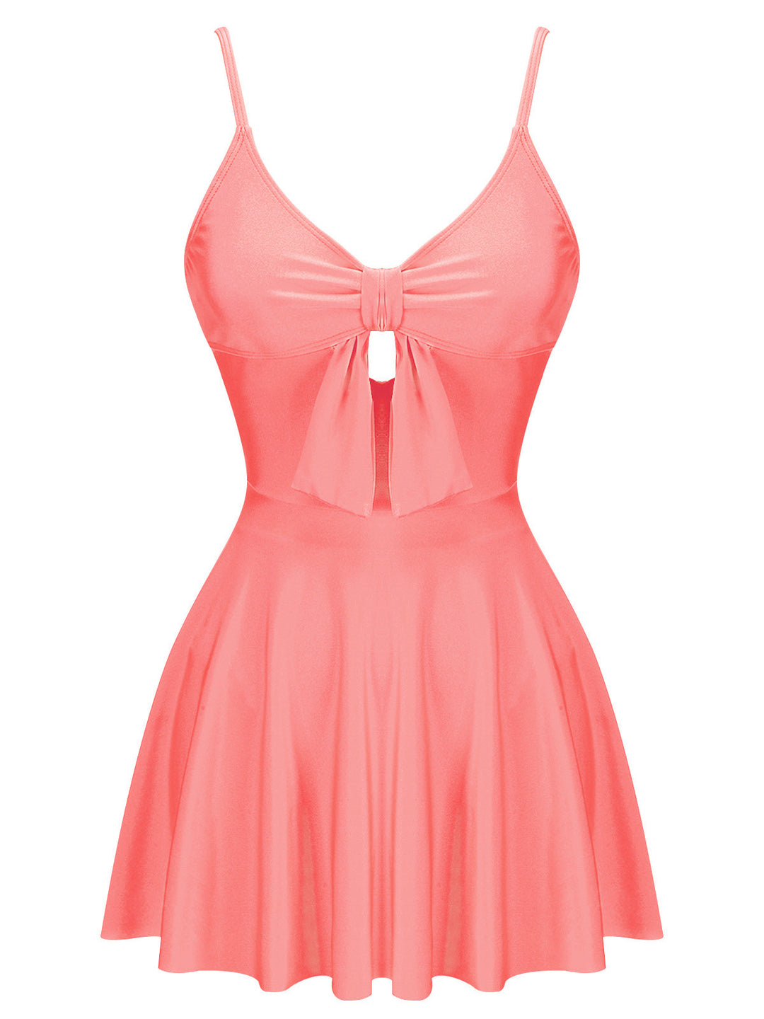 Pink Bow Strap One-piece Swimsuit — vintage elegance for the modern woman
