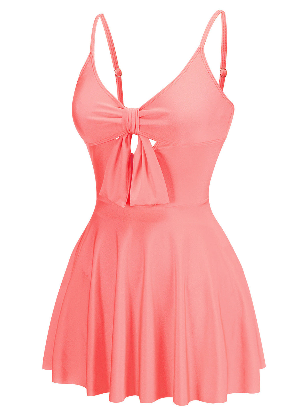 Pink Bow Strap One-piece Swimsuit: timeless style reimagined