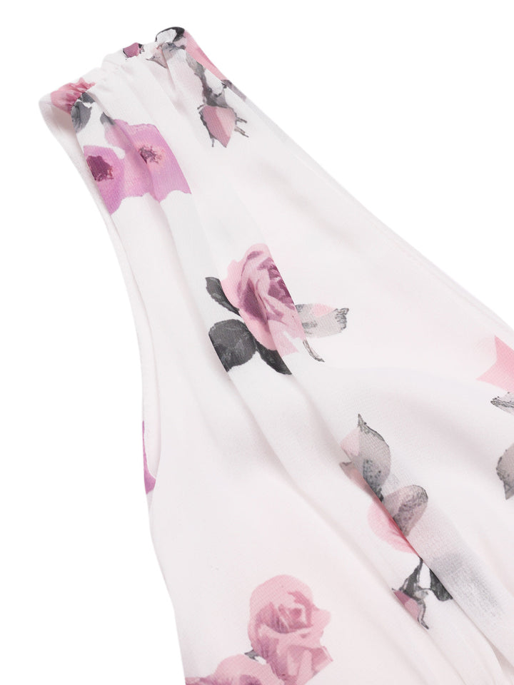 Pink 1940s Deep V-Neck Chiffon Rose Dress — the kind of 1940s dress that makes strangers smile